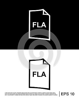 fla file format icon template