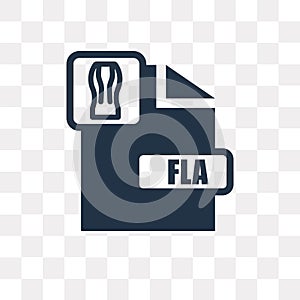 Fla vector icon isolated on transparent background, Fla transpa