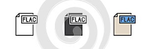 FLAC file different style icon set