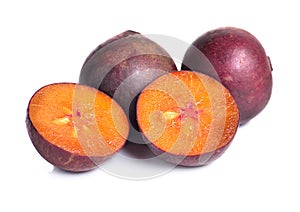 Flacourtia fruit isolated on white background