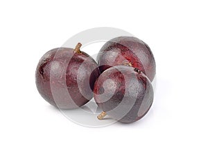 Flacourtia fruit on white background