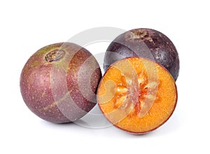 Flacourtia fruit on white background