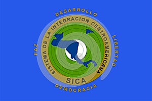 Flaf of Central American Integration System, Sistema de la IntegraciÃÂ³n Centroamericana or SICA photo