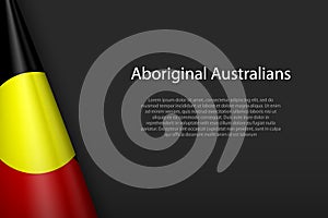 flag of Aboriginal Australians, Ethnic group, isolated on backgr