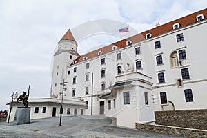 Flag above Bratislava Castle