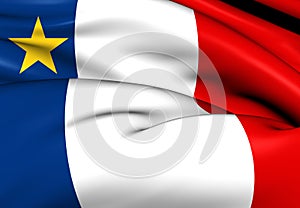 Flag of Acadia, Canada.