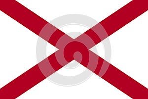 Flag of Alabama. Flag of the State of Alabama