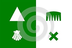 Flag of Alphen-Chaam Municipality (North Brabant or Noord-Brabant province, Kingdom of the Netherlands, Holland)