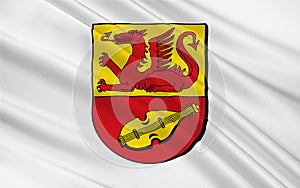 Flag of Alzey-Worms of Rhineland-Palatinate, Germany