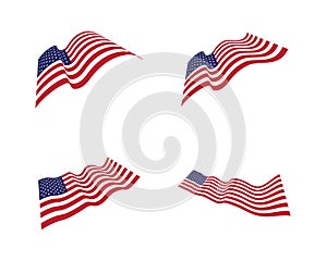 Flag american vector icon illustration