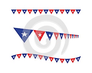 Flag american vector icon illustration