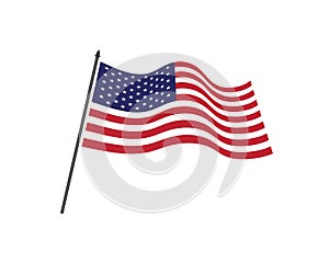 Flag american vector icon illustration