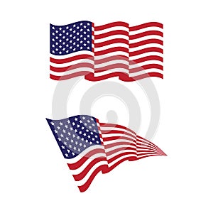 Flag american vector icon illustration