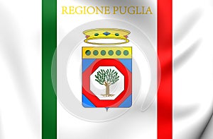 Flag of Apulia Region, Italy.