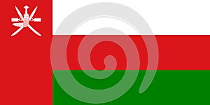 flag of Arab peoples Omanis. flag representing ethnic group or culture, regional authorities. no flagpole. Plane layout, design