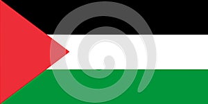 flag of Arab peoples Palestinians. flag representing ethnic group or culture, regional authorities. no flagpole. Plane layout, photo