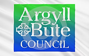 Flag of Argyll and Bute council of Scotland, United Kingdom of G