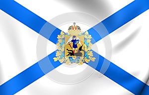 Flag of Arkhangelsk Oblast, Russia. photo