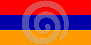 Flag of Armenia Vector illustration red blur orange