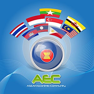 Flag of Asean Economic Community AEC 03