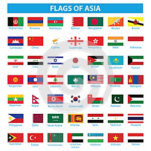Flag of asia- Full Vector Collection photo