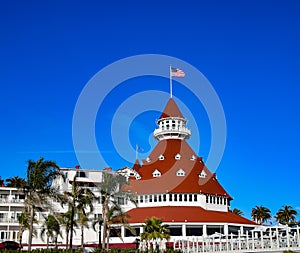 The Flag Atop the Hotel Del Coronado