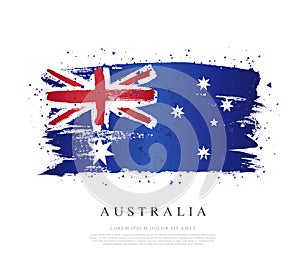Flag of Australia. Vector illustration on white background