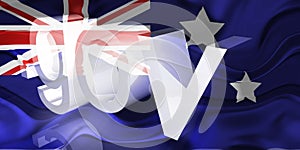 Flag of Australia wavy government