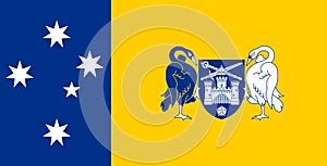 Flag of the Australian Capital Territory. Illustration of Capital Territory Flag