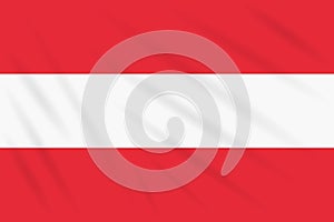 Flag Austria swaying in wind, vector