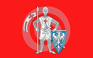 Flag of Bamberg city in Bavaria, Germany