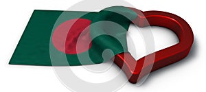 Flag of bangladesh and heart symbol