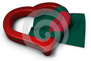 Flag of bangladesh and heart symbol