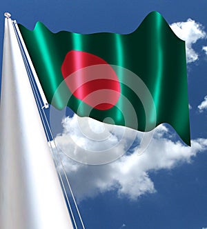 The flag of Bangladesh was adopted on January 17, 1972 and is very similar to the Japanese flag