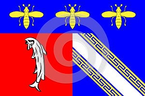 Flag of Bar-sur-Aube in Grand Est is a French administrative region of France photo