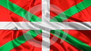 The Flag of The Basque Country Rippled