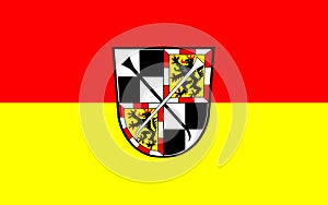 Flag of Bayreuth city in Bavaria, Germany