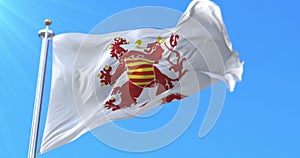 Flag of the belgian province of Limburg, in the Flemish Region, Belgium. Loop
