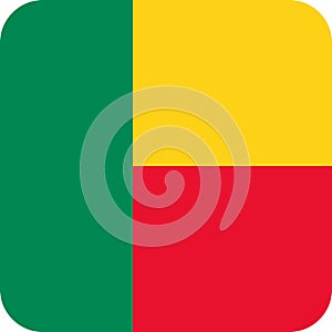 Flag Benin Africa illustration vector eps