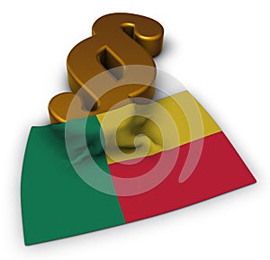Flag of benin and paragraph symbol