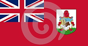 Flag of Bermuda. the Bermudas or Somers Isles. National Bermuda flag
