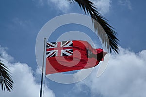 Flag of Bermuda Blowing in the Breeze