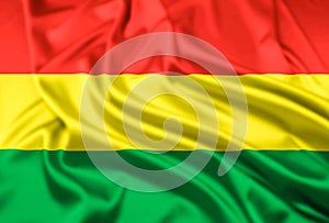 The Flag of Bolivia Rippled