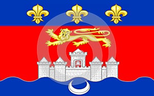 Flag of Bordeaux, France photo