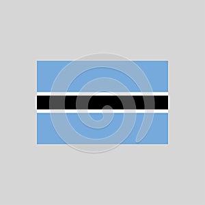 Flag of Botswana color line element. Vector element for web page