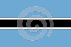 Flag of Botswana. Republic of Botswana flag