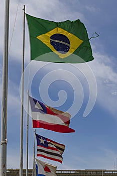 Flag of Brazil and the Brazilian states photo