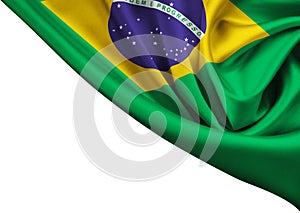 Flag of Brazil crop isolated