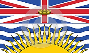 Flag of BRITISH COLUMBIA, CANADA photo