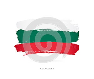 Flag of Bulgaria. Brush strokes